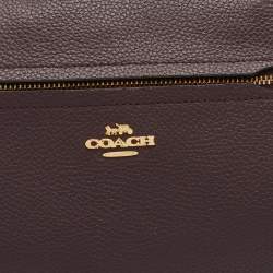 Pre Owned Coach Burgundy Pebbled Leather Prairie Satchel