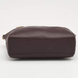 Pre Owned Coach Burgundy Pebbled Leather Prairie Satchel