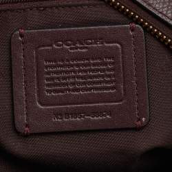 Pre Owned Coach Burgundy Pebbled Leather Prairie Satchel