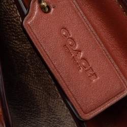 Pre Owned Coach Beige/Tan Signature Coated Canvas and Leather Aster Crossbody Bag