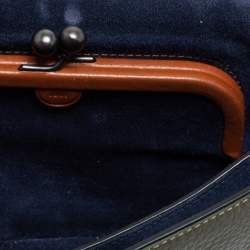 مملوكة مسبقًا حقيبة كتف كوتش دينكي جلد أخضر مرصعة