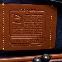 مملوكة مسبقًا حقيبة كتف كوتش دينكي جلد أخضر مرصعة