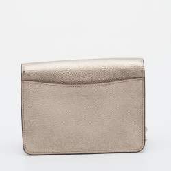 Pre Owned حقيبة كروس كوتش بويري جلد بيج ميتالك 