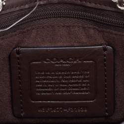 Pre Owned حقيبة كروس كوتش بويري جلد بيج ميتالك 