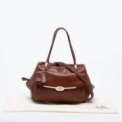 Pre Owned Coach Brown Leather Madison Madeline Satchel