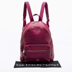 Coach Pink Leather And Nylon Charlie Backpack