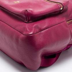 Coach Pink Leather And Nylon Charlie Backpack