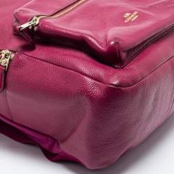 Coach Pink Leather And Nylon Charlie Backpack