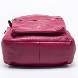 Coach Pink Leather And Nylon Charlie Backpack