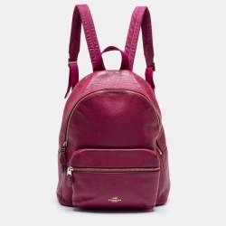 Coach Pink Leather And Nylon Charlie Backpack