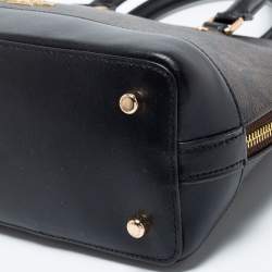 Pre Owned Coach Brown Signature Coated Canvas and Leather Mini Sierra Satchel