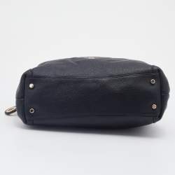 Pre Owned Coach Black Pebbled Leather Edie 31 Shoulder Bag