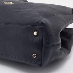 Pre Owned Coach Black Pebbled Leather Edie 31 Shoulder Bag