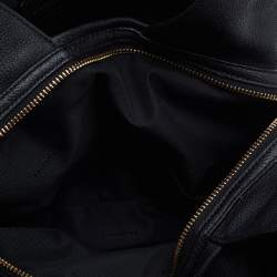 Pre Owned Coach Black Pebbled Leather Edie 31 Shoulder Bag