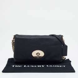 Pre Owned Coach Black Leather Crosstown Crossbody Bag