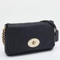 Pre Owned Coach Black Leather Crosstown Crossbody Bag