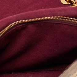 مملوكة مسبقًا حقيبة كتف كوتش باركر جلد وكانفاس مقوى بالشعار بني/بيج