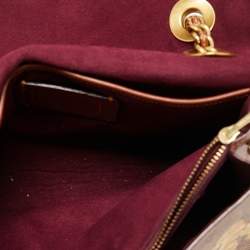 مملوكة مسبقًا حقيبة كتف كوتش باركر جلد وكانفاس مقوى بالشعار بني/بيج