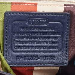 Pre Owned Coach Navy Blue Leather Willis Saddle Crossbody Bag