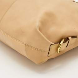 Pre Owned Coach Beige Leather Julliane Tote
