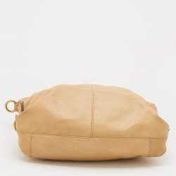 Pre Owned Coach Beige Leather Julliane Tote