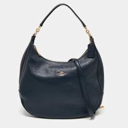 Pre Owned حقيبة هوبو كوتش ميدنايت جلد أزرق داكن