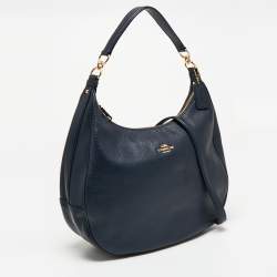 Pre Owned حقيبة هوبو كوتش ميدنايت جلد أزرق داكن