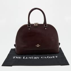 Pre Owned Coach Burgundy Leather Sierra Satchel