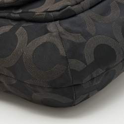 Pre Owned Coach Back Canvas and Leather Kristin Hobo 