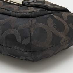 Pre Owned Coach Back Canvas and Leather Kristin Hobo 