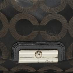 Pre Owned Coach Back Canvas and Leather Kristin Hobo 