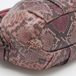 Coach Purple Python Embossed Leather Madison Satchel
