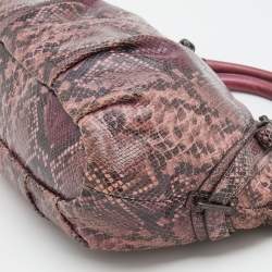 Coach Purple Python Embossed Leather Madison Satchel