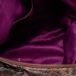 Coach Purple Python Embossed Leather Madison Satchel