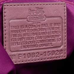Coach Purple Python Embossed Leather Madison Satchel
