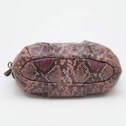Coach Purple Python Embossed Leather Madison Satchel