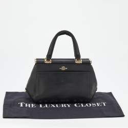 Pre Owned Coach Black Leather 20 Grace Satchel