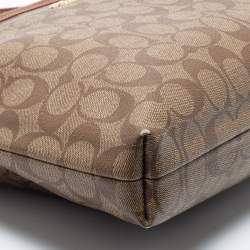 Coach Brown Signature Coated Canvas and Leather File Messenger Bag