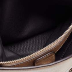 Coach Metallic Beige Leather Mini Brooke Carryall Chain Satchel