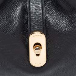 Pre Owned Coach Black Leather Amber Hobo