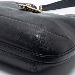 Pre Owned Coach Black Leather Amber Hobo