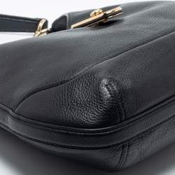 Pre Owned Coach Black Leather Amber Hobo