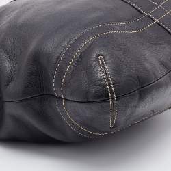 Pre Owned Coach Black Leather Shoulder Bag