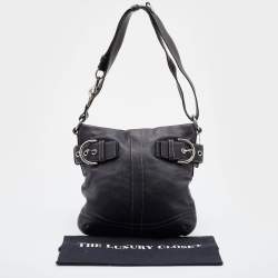 Pre Owned Coach Black Leather Shoulder Bag