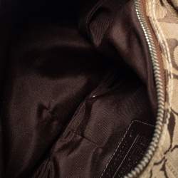 Pre Owned Coach Beige/Brown Signature Canvas and Leather Soho Hobo