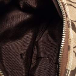 Pre Owned Coach Beige/Brown Signature Canvas and Leather Soho Hobo