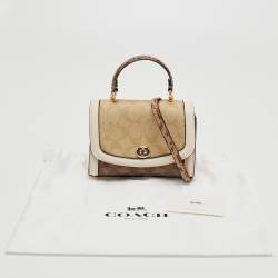 Coach Multicolor Signature Canvas and Leather Micro Top Handle Bag