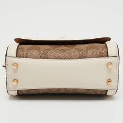Coach Multicolor Signature Canvas and Leather Micro Top Handle Bag