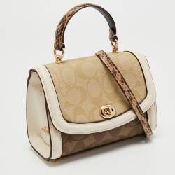 Coach Multicolor Signature Canvas and Leather Micro Top Handle Bag