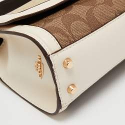 Coach Multicolor Signature Canvas and Leather Micro Top Handle Bag